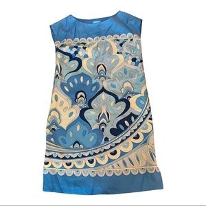 J. McLauglin paisley printed dress in blue Medium